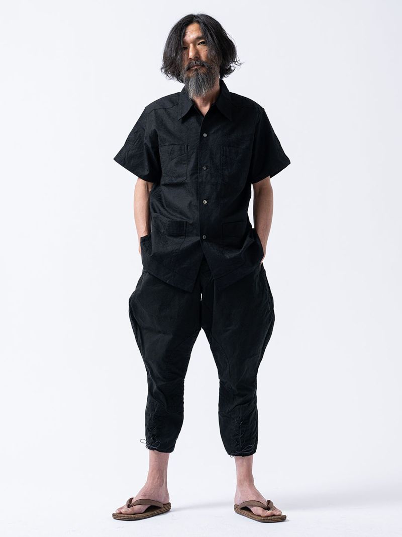 PAISLEY JACQUARD CIGAR SHIRT / (MIDNIGHT BLACK)