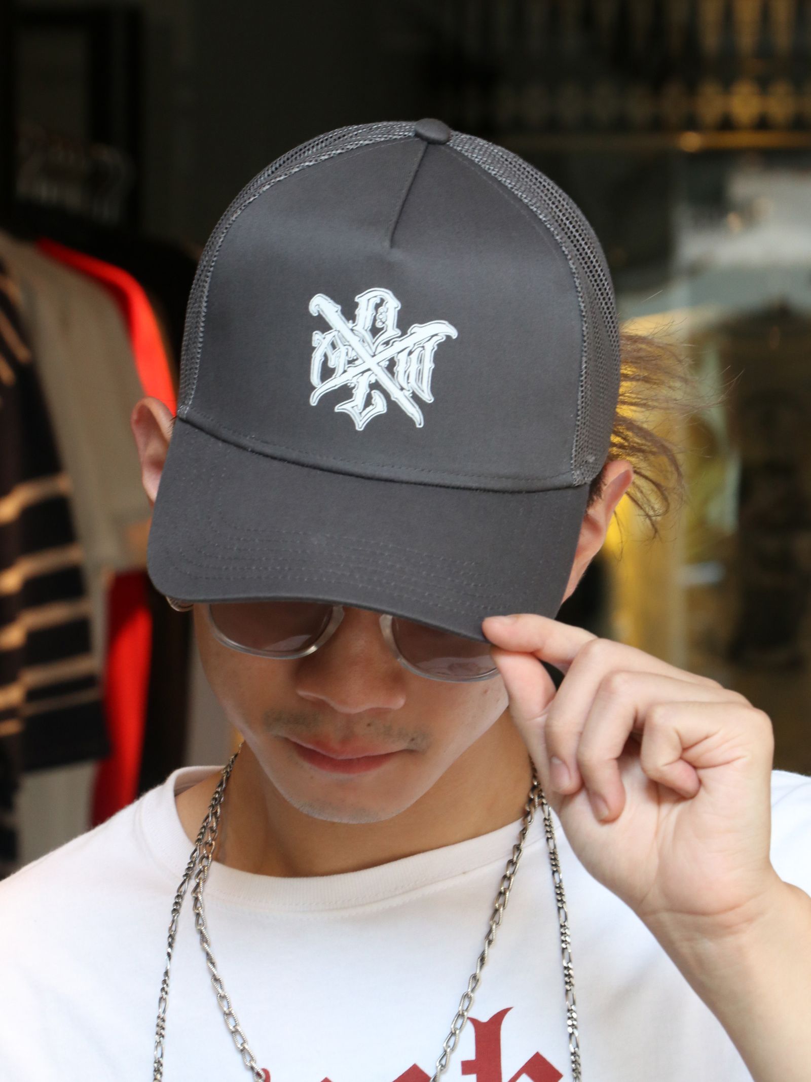 NORM ロゴ メッシュキャップ (チャコールグレー) / NORM LOGO MESH CAP