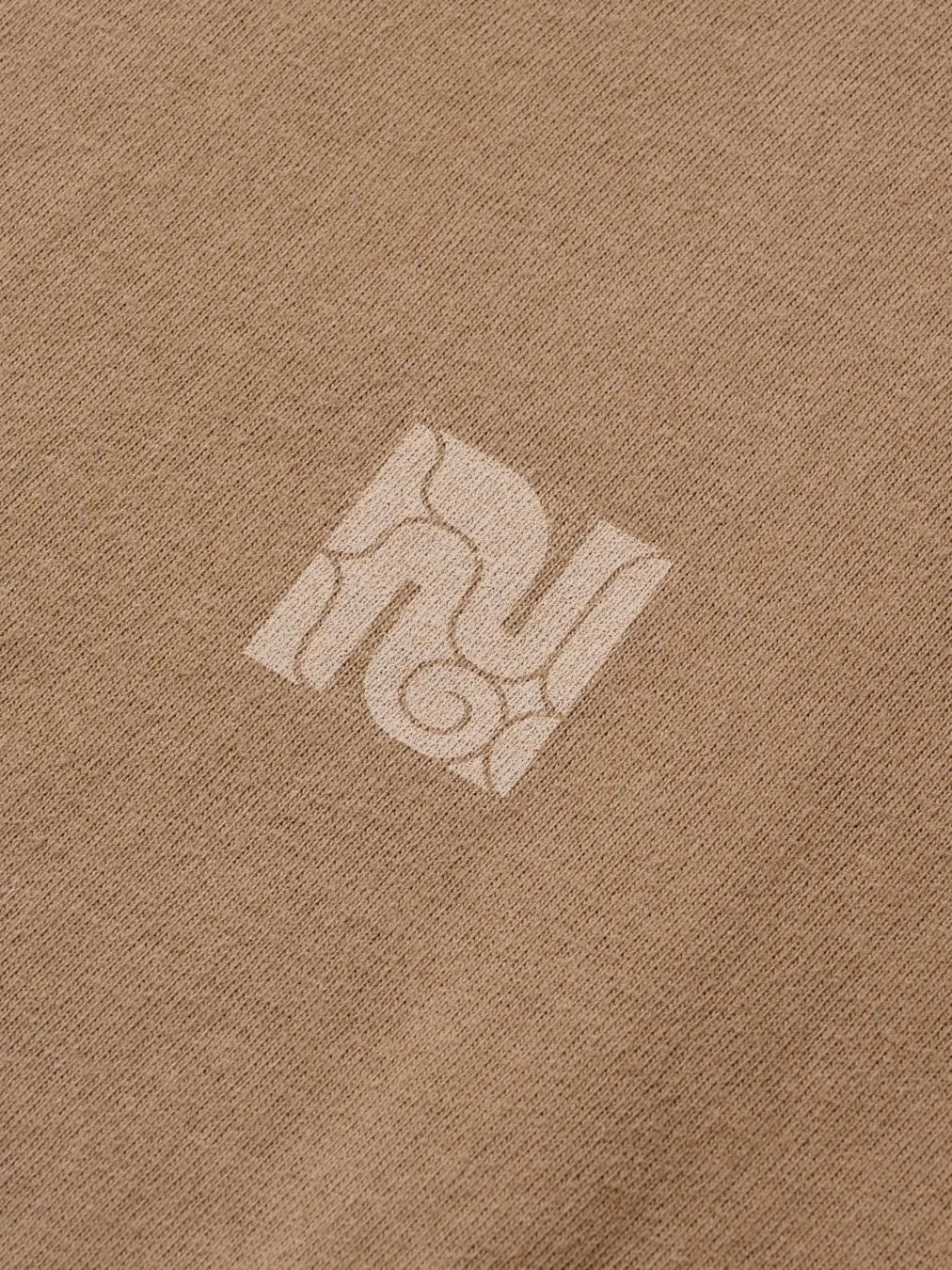 バックプリント長袖コットンTシャツ -cikarkarpe- (DARK CAMEL)