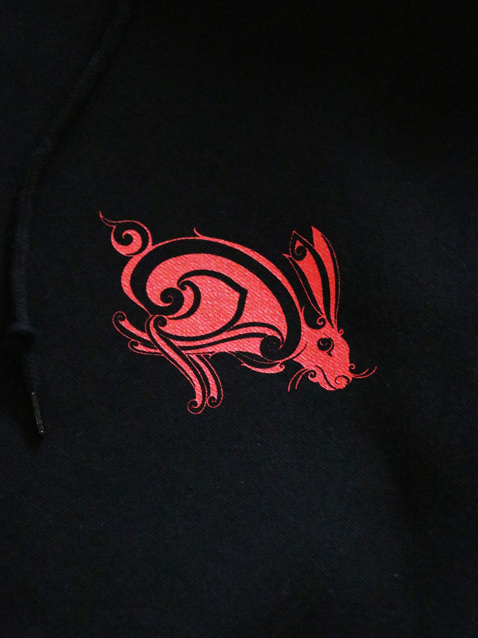 TRIBAL HARE PARKA (BLACK)