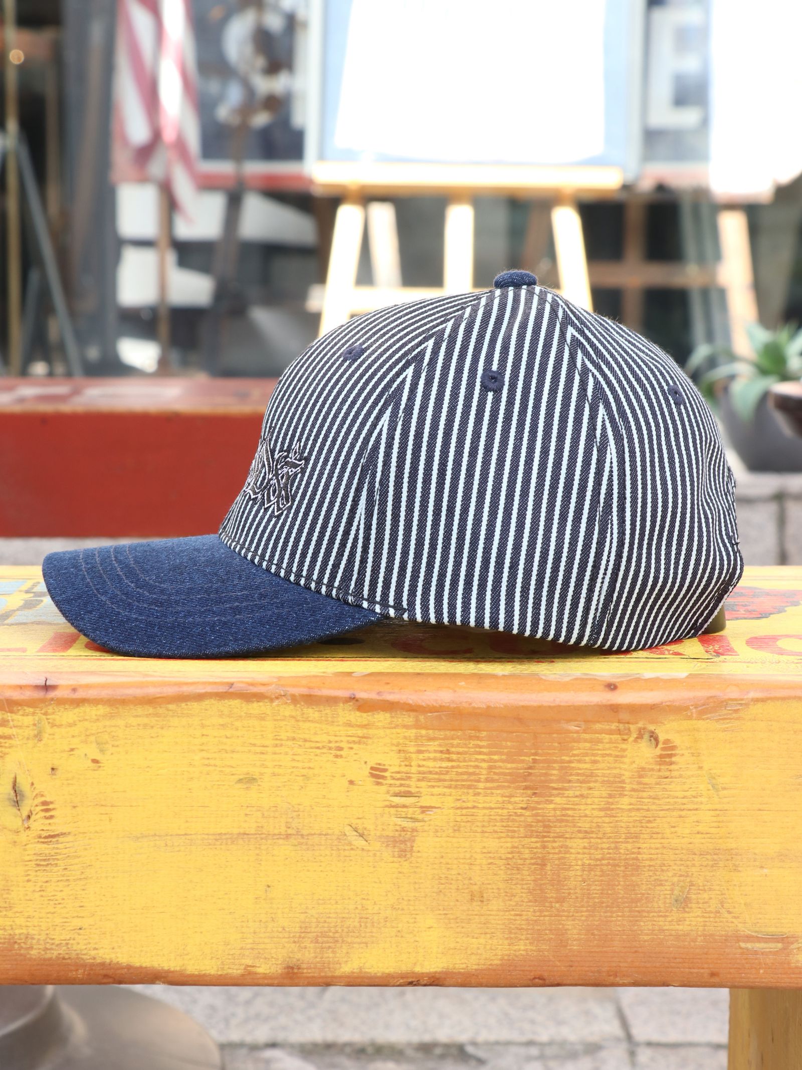 SKANDA カーブバイザーミドルキャップ / SKANDA Curve Visor Middle Cap (HICKRY×DENIM)