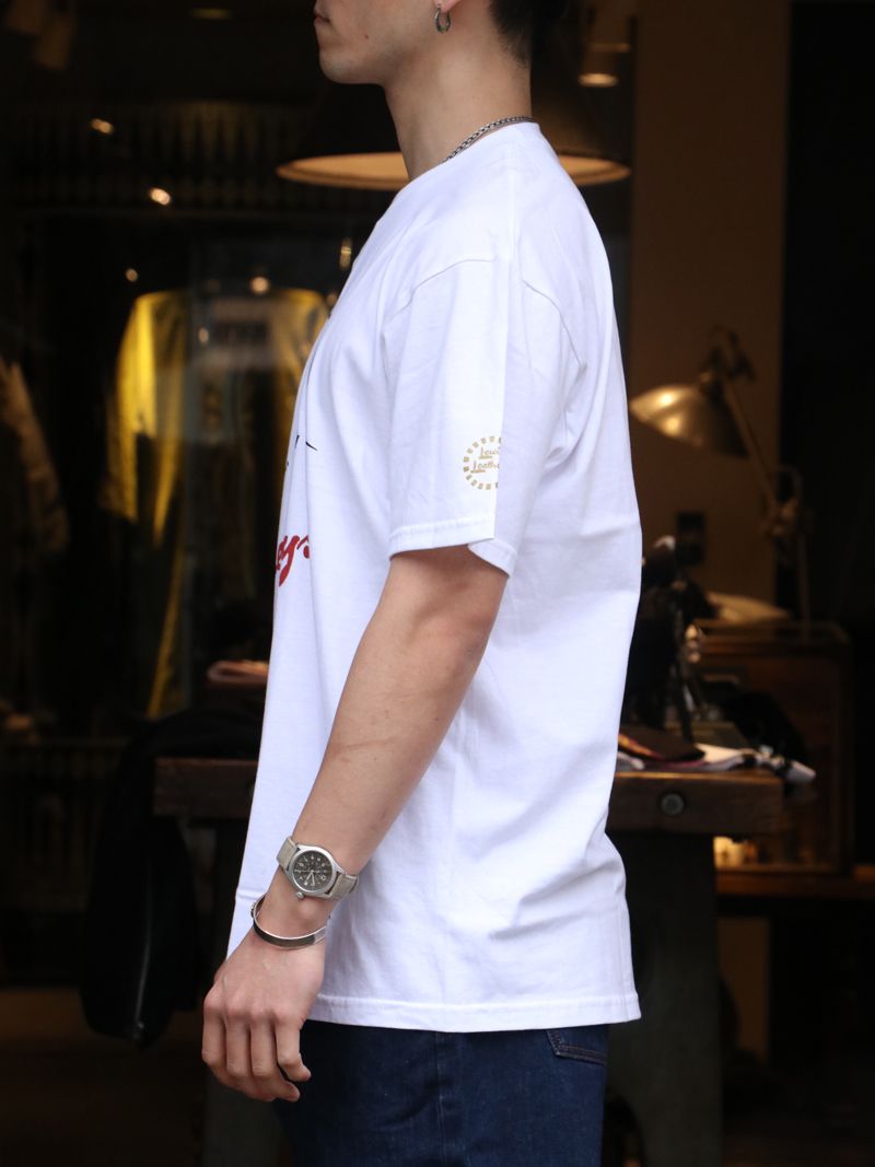 THE LEATHER BOYS T-SHIRT "BIKE" (WHITE)