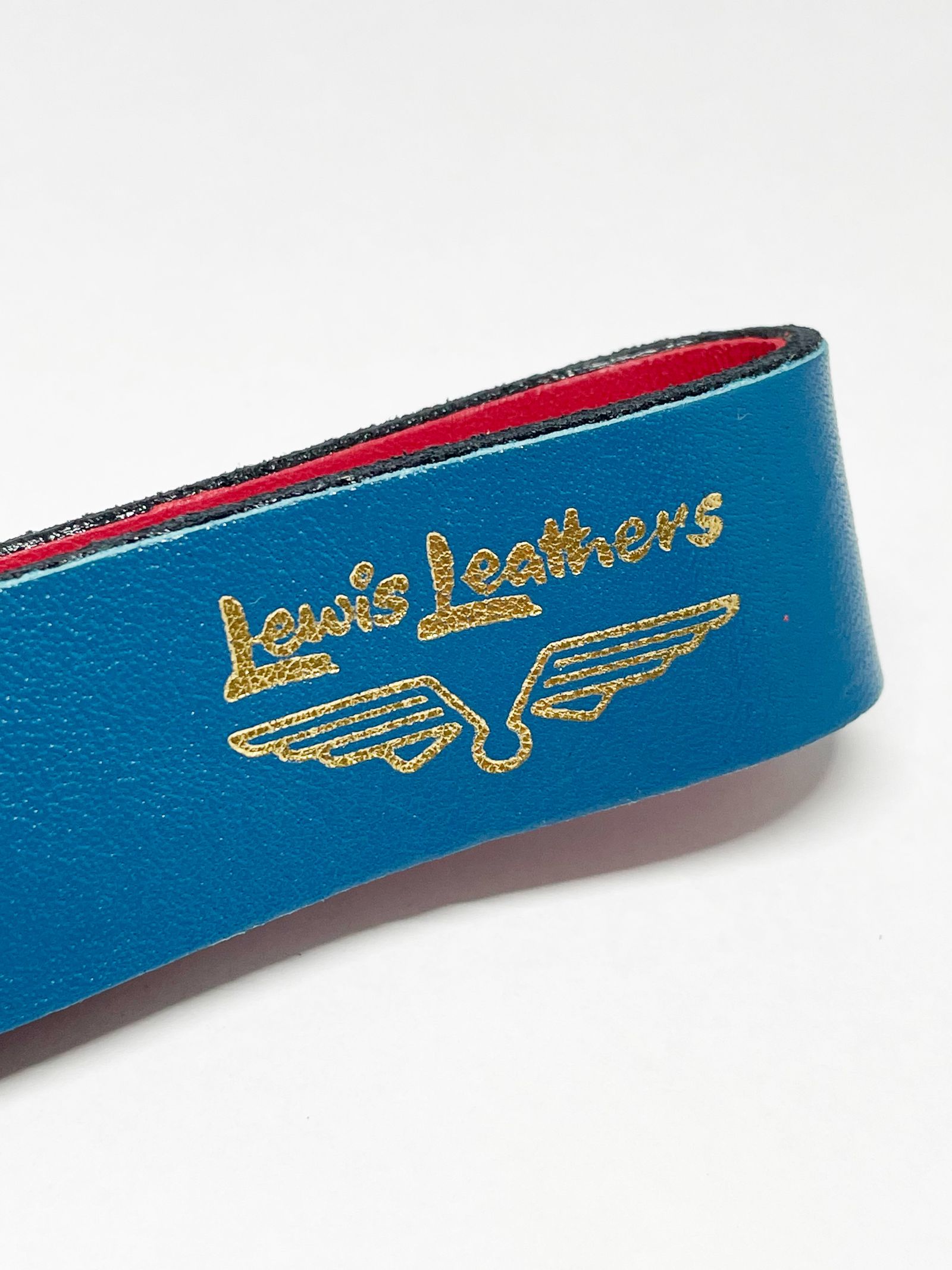 LEWIS LEATHERS BELT LOOP KEYRING Mk2 (VINTAGE TURQUOISE)