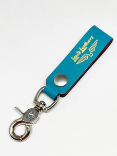 LEWIS LEATHERS BELT LOOP KEYRING Mk2 (TURQUOISE)