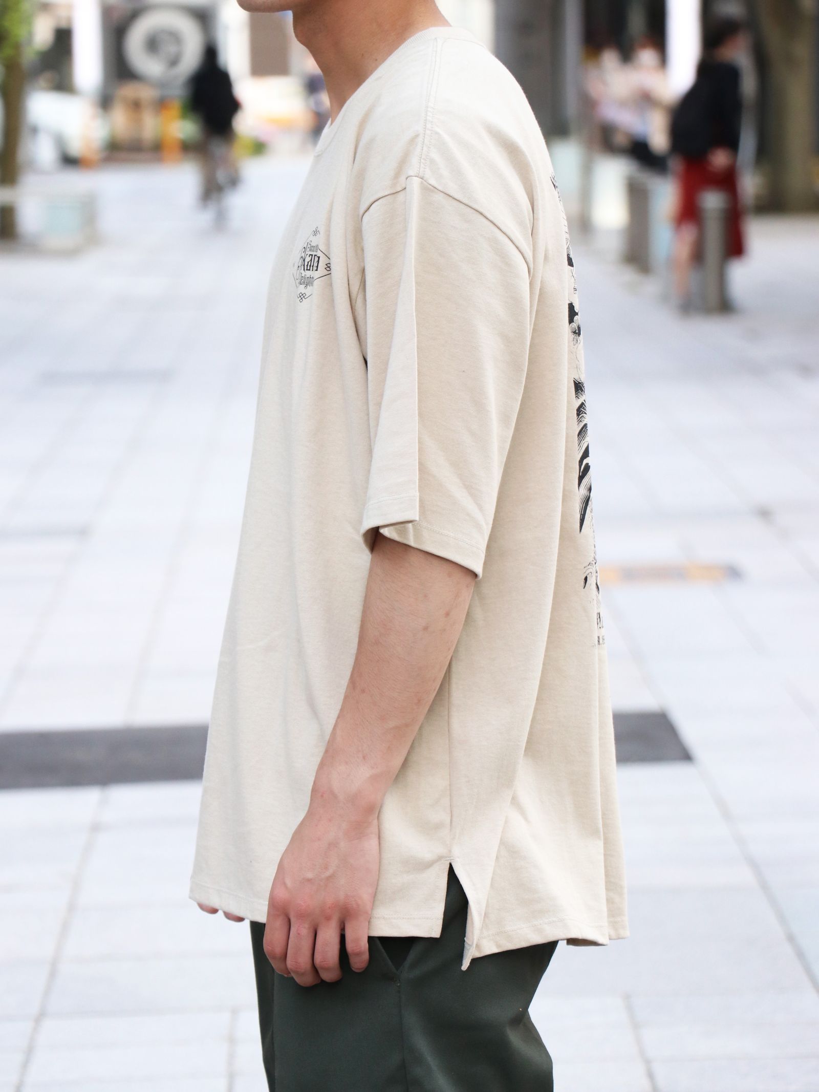 SKANDAオリジナルドラゴンビッグTシャツ (サンド) / SKANDAORIGNAL DRAGON BIG T-SHIRT (SAND)