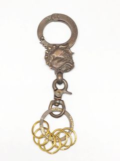 BULL ORIGINAL × galcia BULLDOG KEYHOLDER (BLACK BRASS)