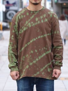 オリジナル ブリーチロングスリーブTシャツ(ブラウン) / ORIGNAL HEAVY OZ BLEACH L/S TEE  (BROWN)