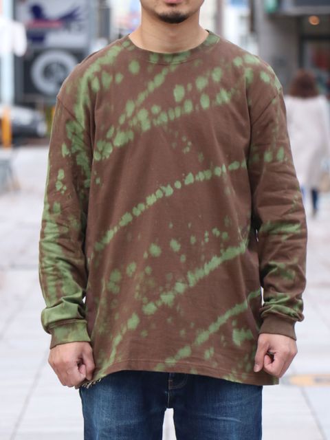 オリジナル ブリーチロングスリーブTシャツ(ブラウン) / ORIGNAL HEAVY OZ BLEACH L/S TEE  (BROWN)