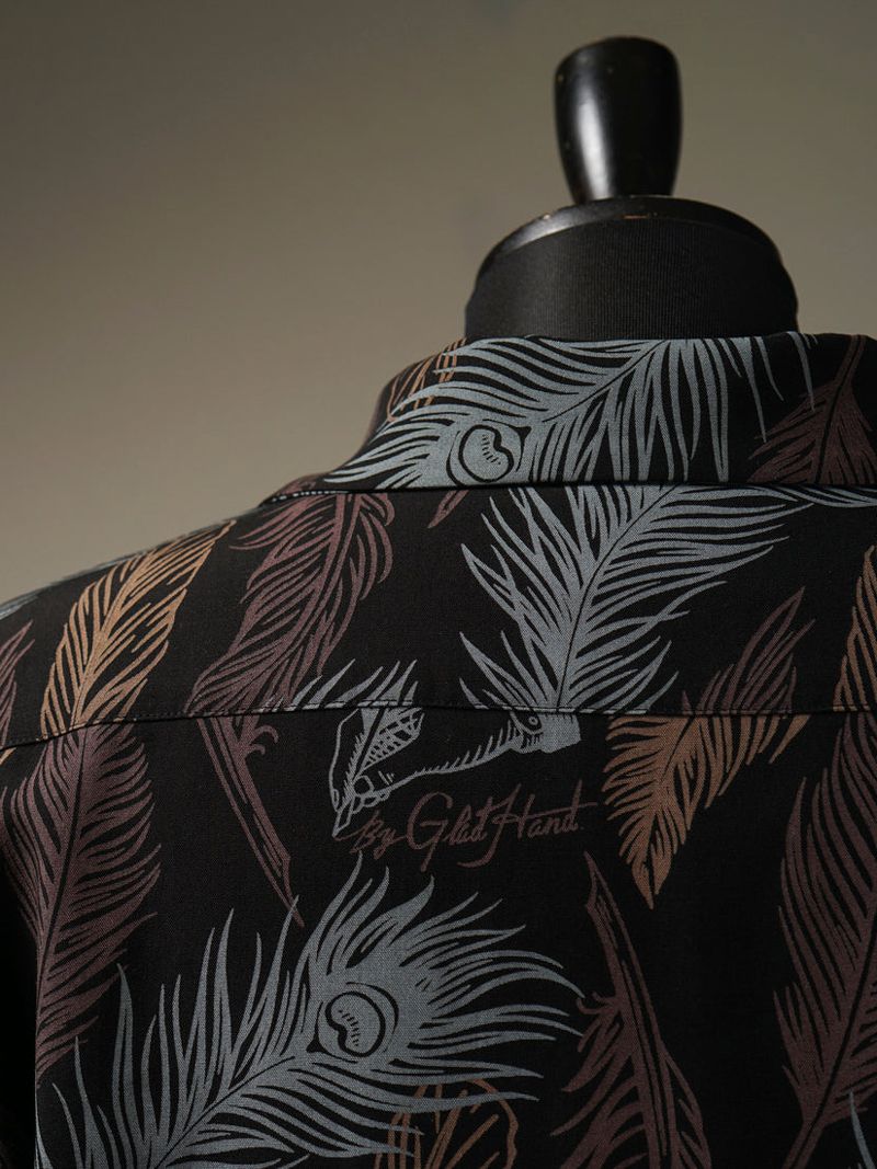 PEACOCK QUILL - L/S SHIRTS (BLACK)
