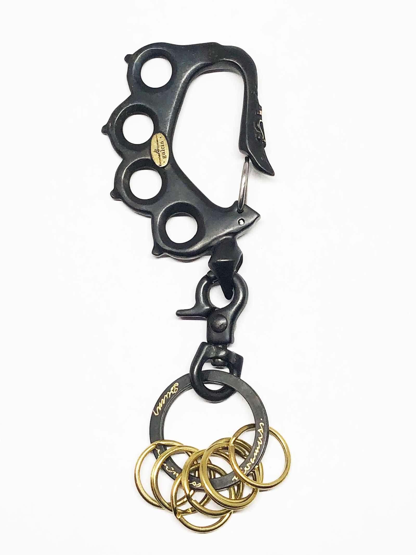 galcia - KNUCKLE KEYHOLDER (BLACK BRASS) | SKANDA