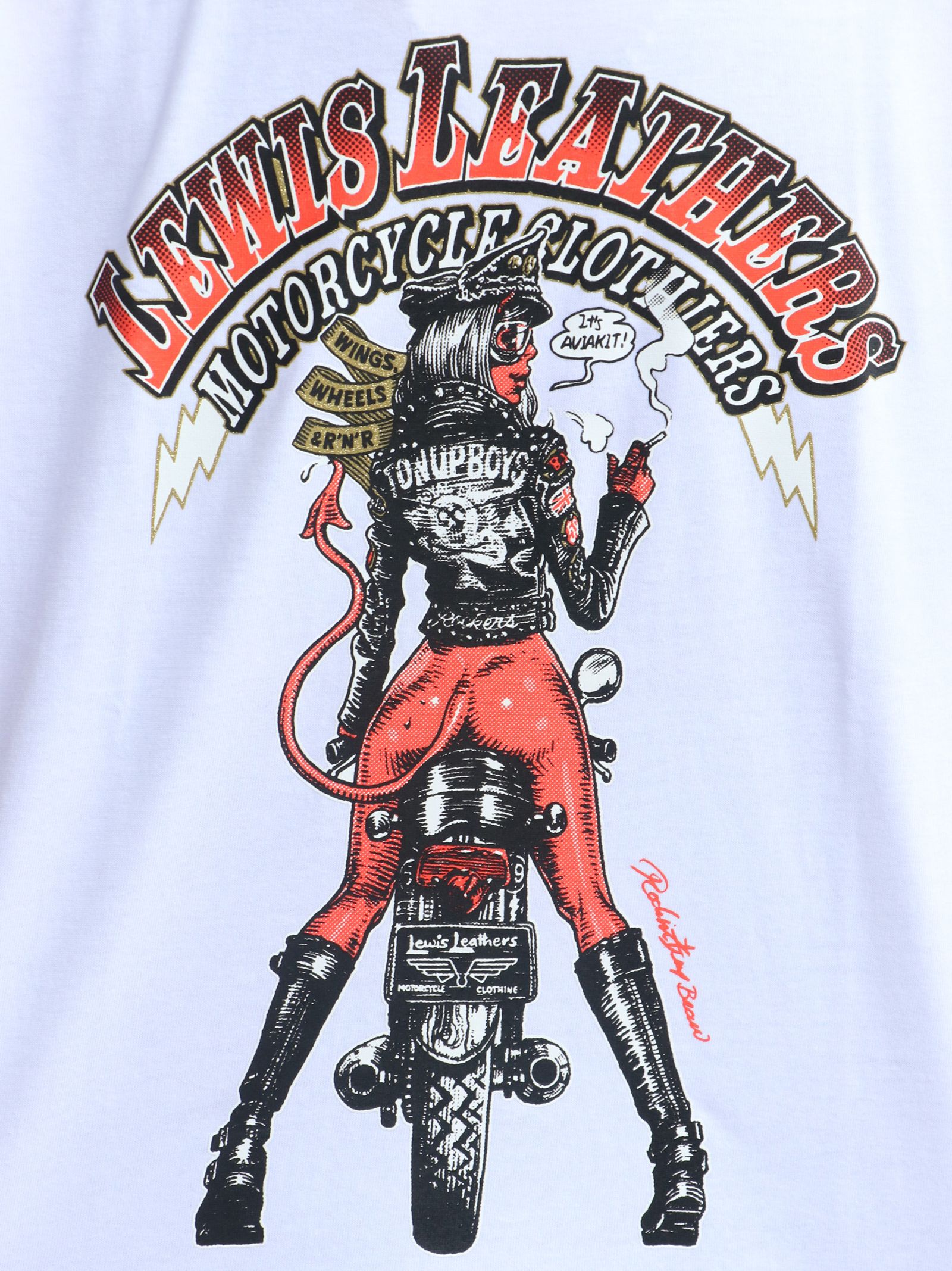 EROSTIKA × LEWIS LEATHERS "vol.2"  S/S T-SHIRTS  (WHITE)