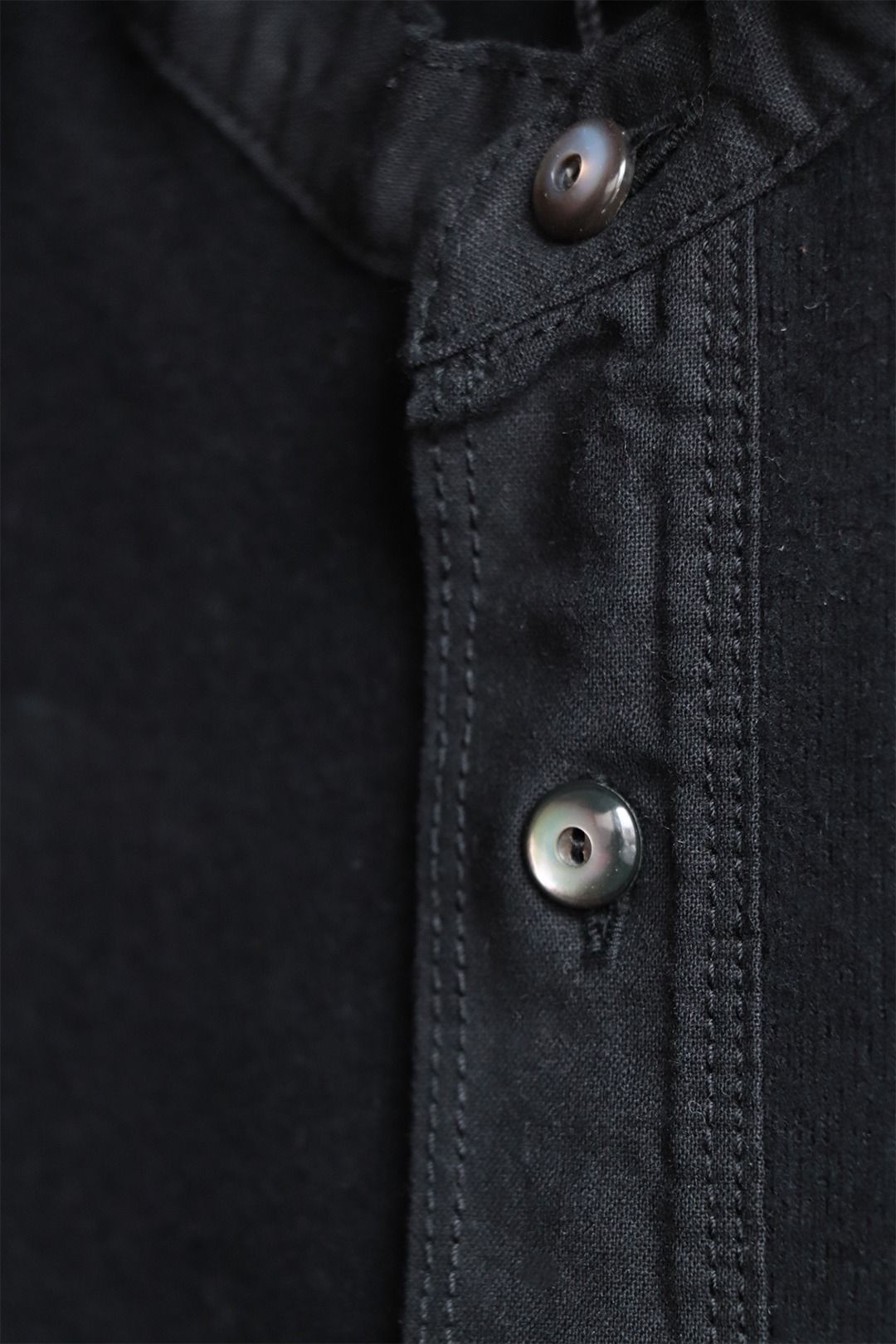 HENLEY NECK AMISH UNDER WEAR (MIDNIGHT BLACK)