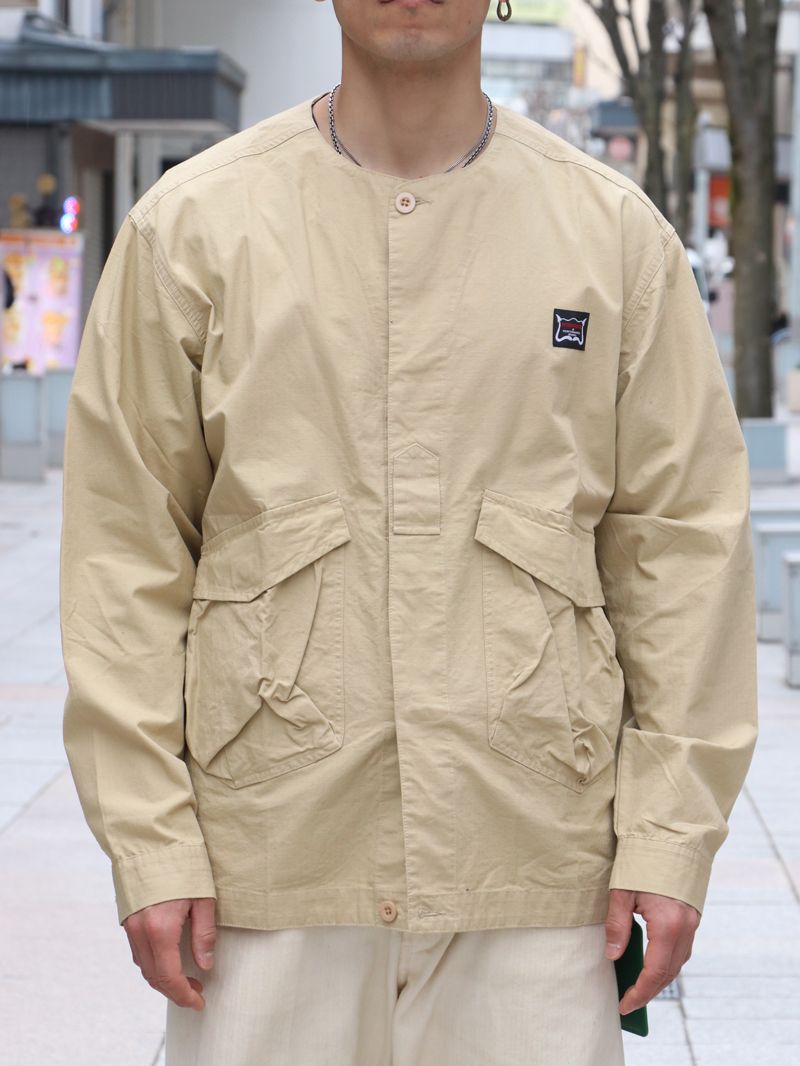 HERRINGBONE SHIRT JAKET (BEIGE)