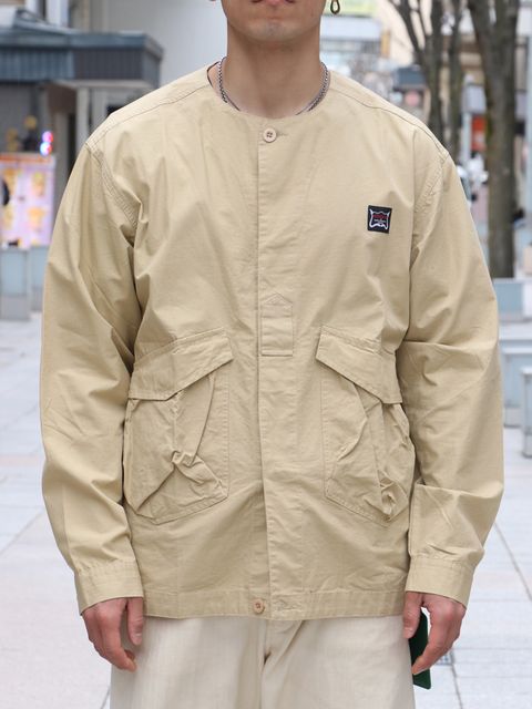 HERRINGBONE SHIRT JAKET (BEIGE)