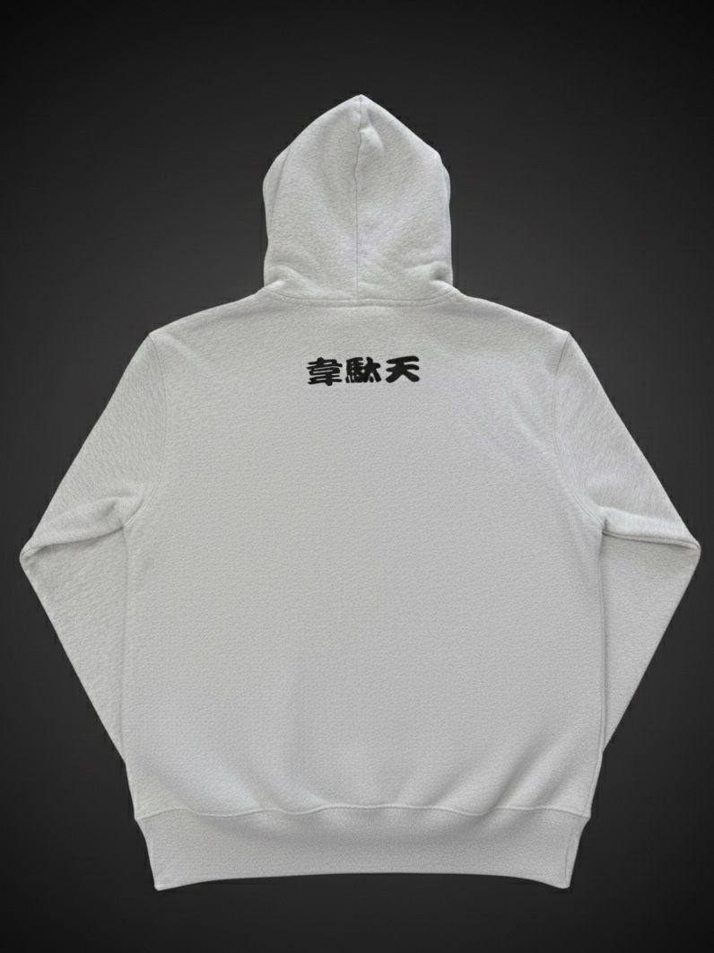 PULLOVER HOODIE "がまん"(ASH GRAY) SKANDA 26TH DESIGN by江戸文身道場 彫健