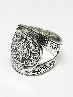 MAYA CALENDER MEDAL RING (SILVER925)