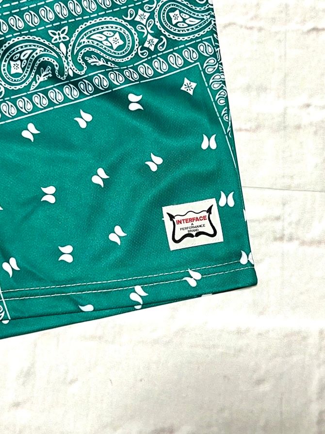 PAISLEY MESH SP (WHT×GRN)