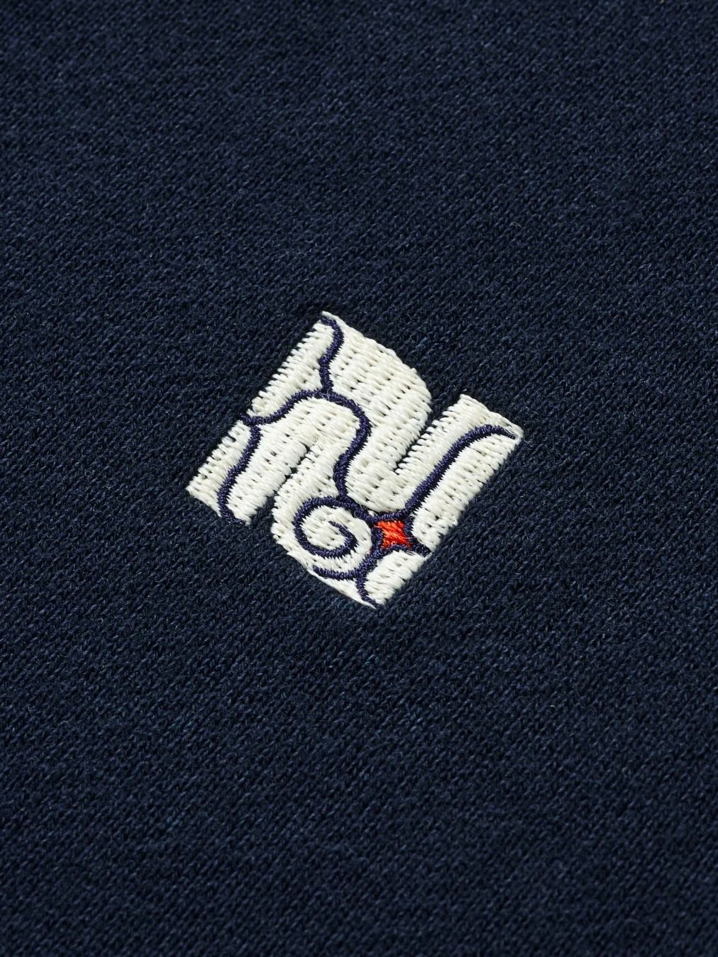 ワンポイント刺繍スウェット/ NIBUTANI WORKS logo / (NAVY)