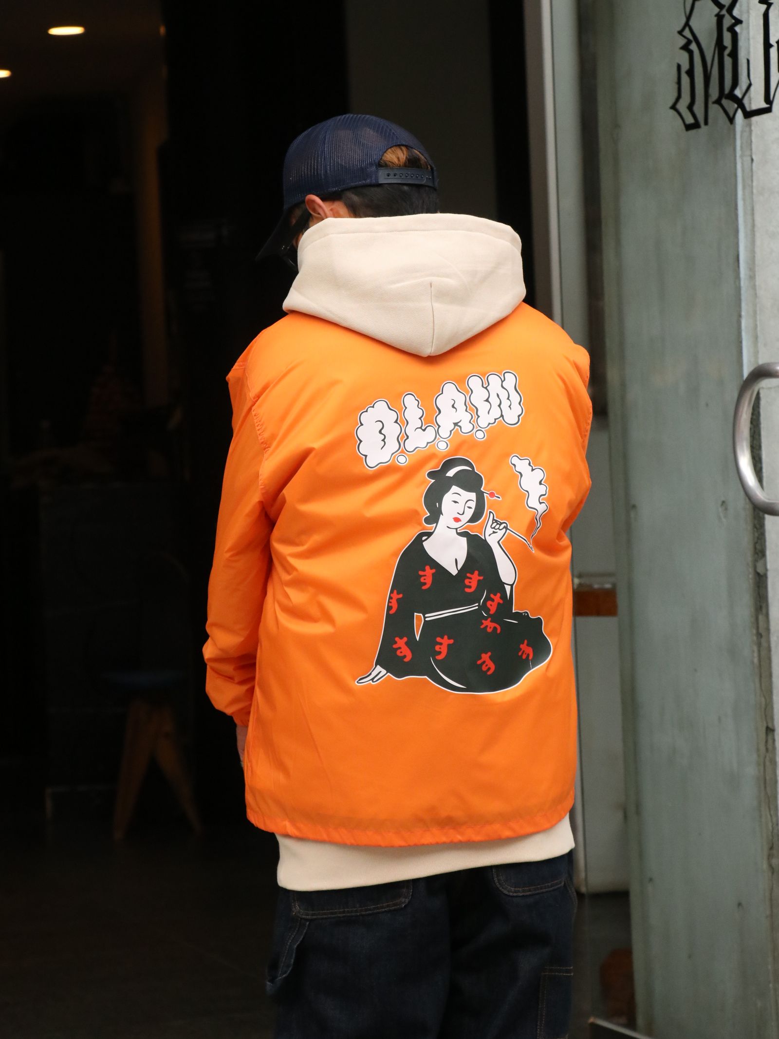 "S" LADY BOA COACH JACKET (ORANGE)