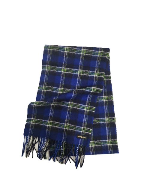 SCOTISH WOOL SCARF - LWB1 (BLUE TARTAN)