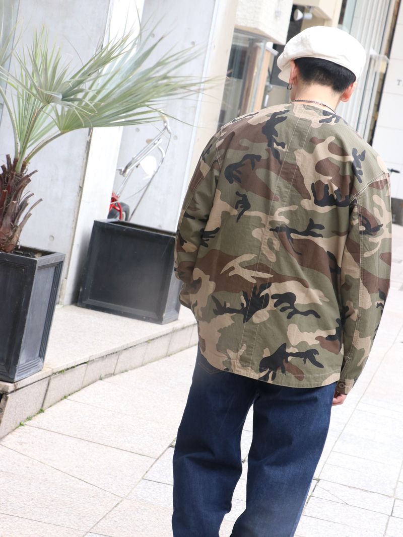 HERRINGBONE SHIRT JAKET (CAMO)