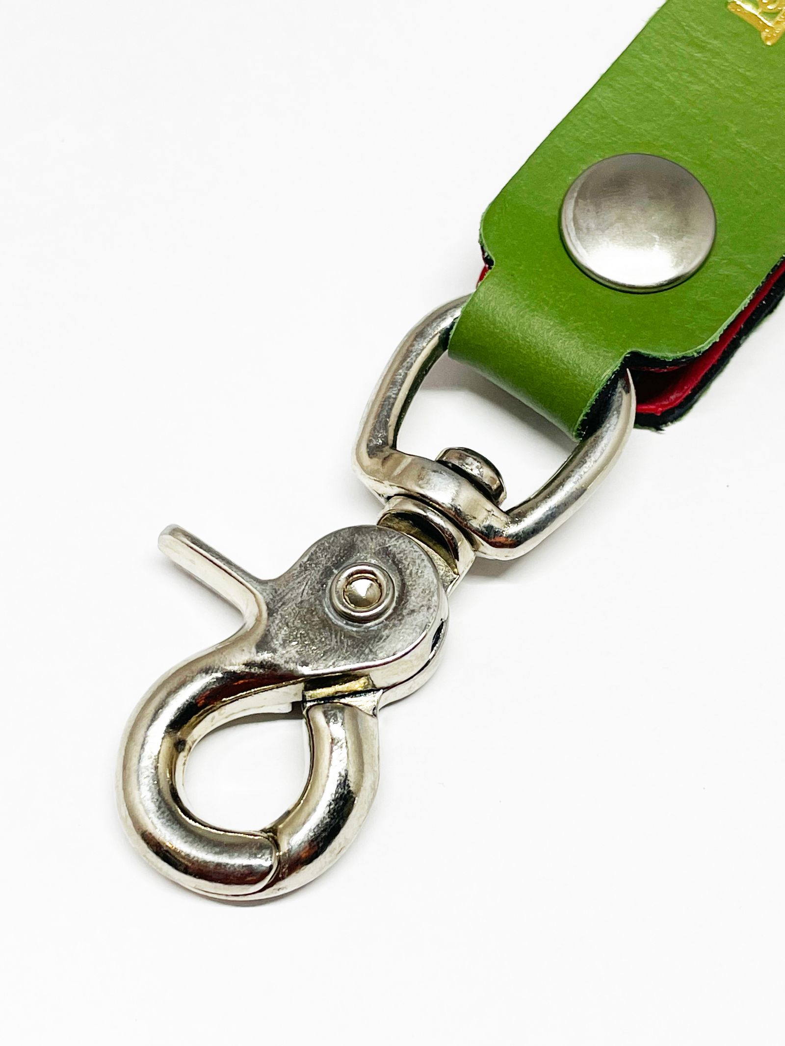 LEWIS LEATHERS BELT LOOP KEYRING Mk2 (APPLE GREEN)