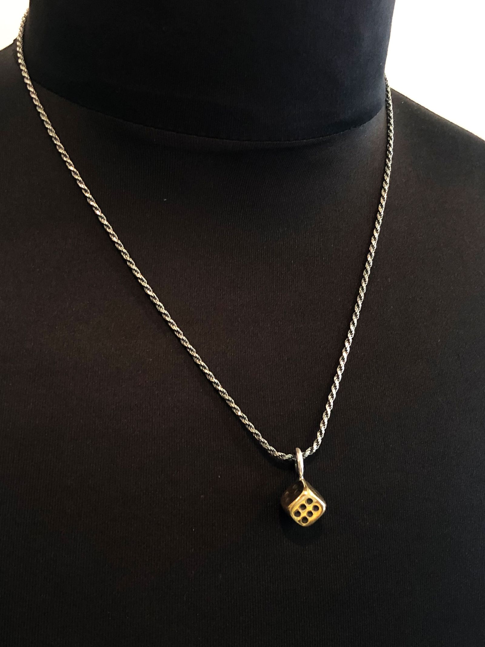 SMALL SIZE DICE NECKTOP (BRASS)