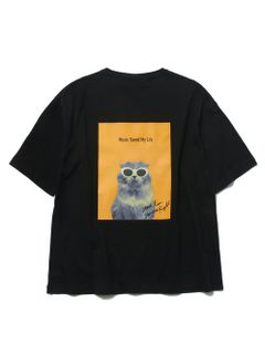 グラフィックビックTシャツ-CATCOBAIK / GRAPHIC BIG TEE-CATCOBAIN  (BLACK)