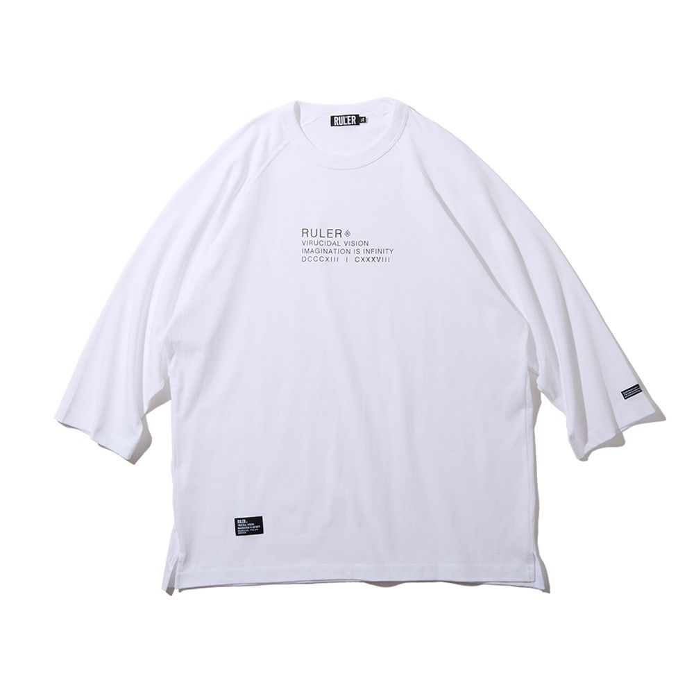 REBELLION RAGRAN 3/4 TEE (WHITE)