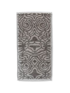 アイヌ文様の今治タオルハンカチ (カパラミプ - ライトグレー×グレー)