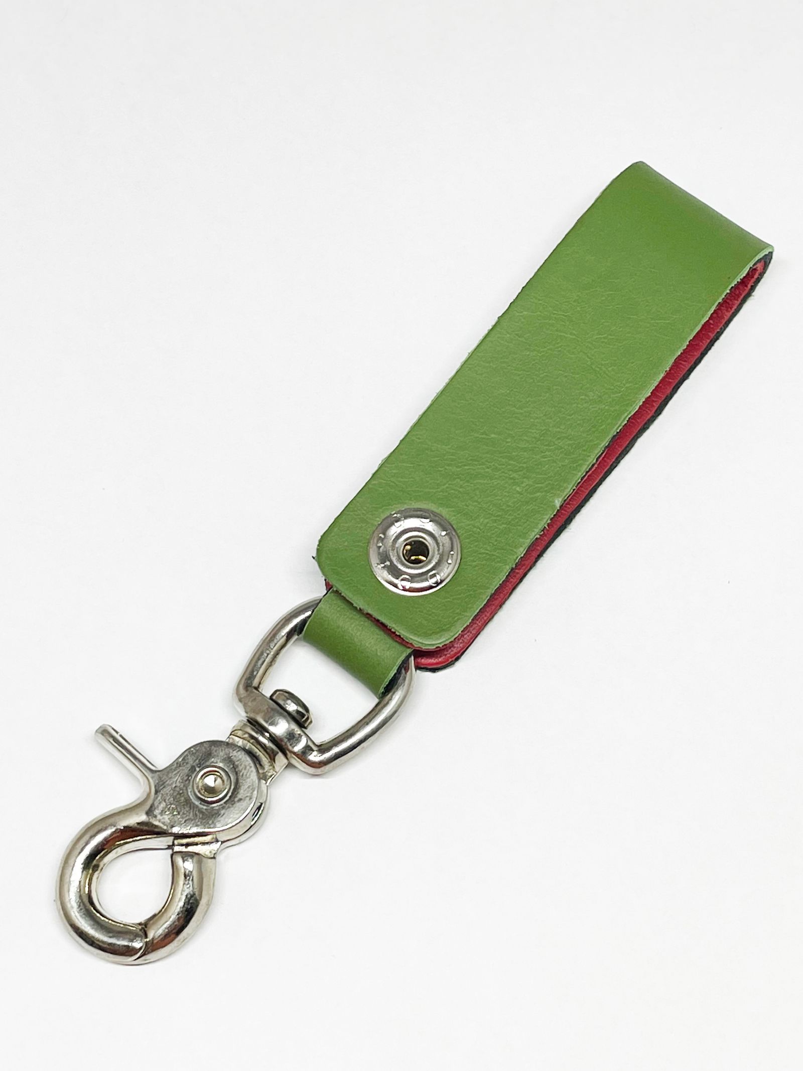 LEWIS LEATHERS BELT LOOP KEYRING Mk2 (APPLE GREEN)
