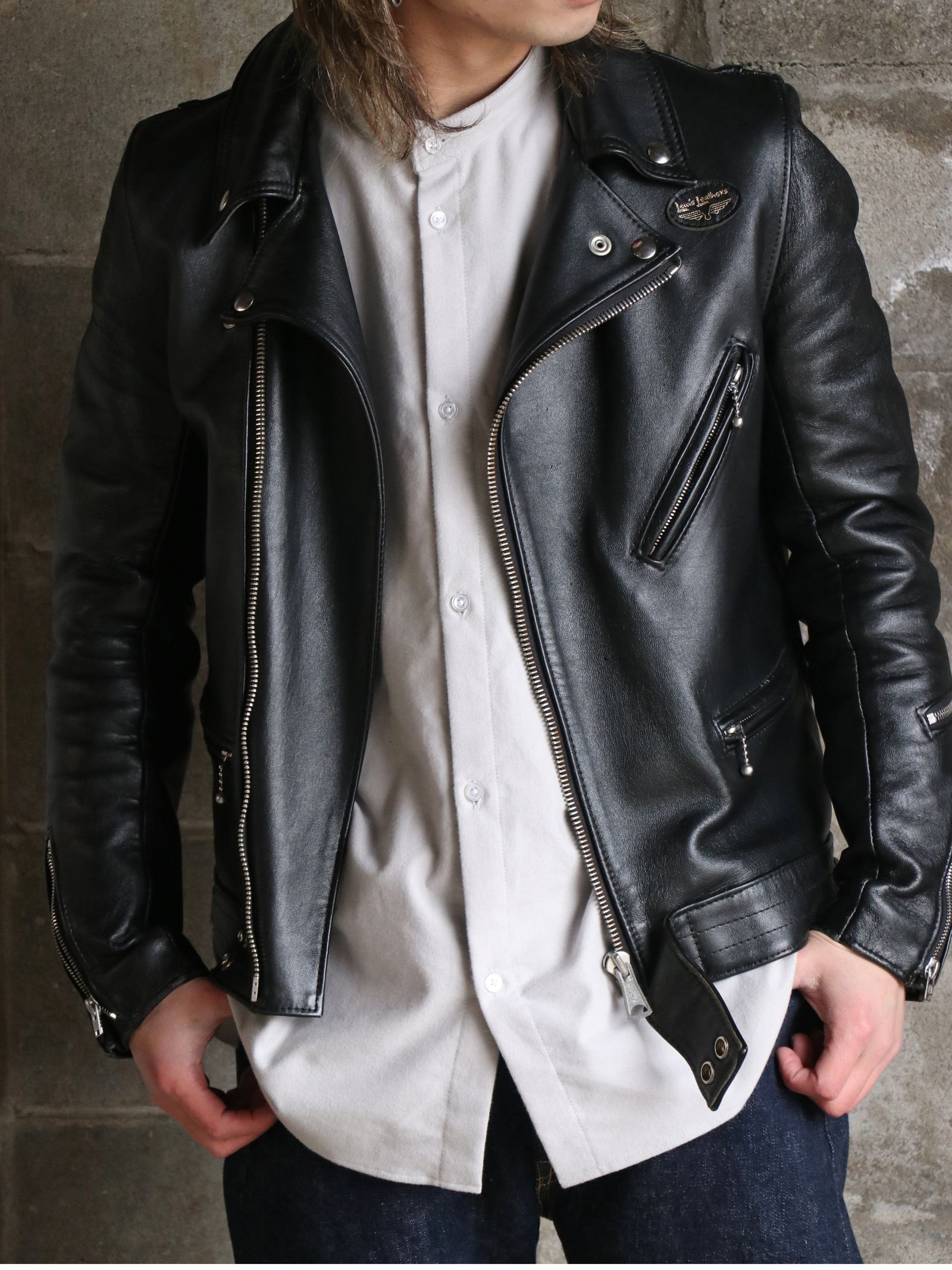 eskandar／エスカンダー スタンドカラー ジャケット シャツ 0410-031.jpg