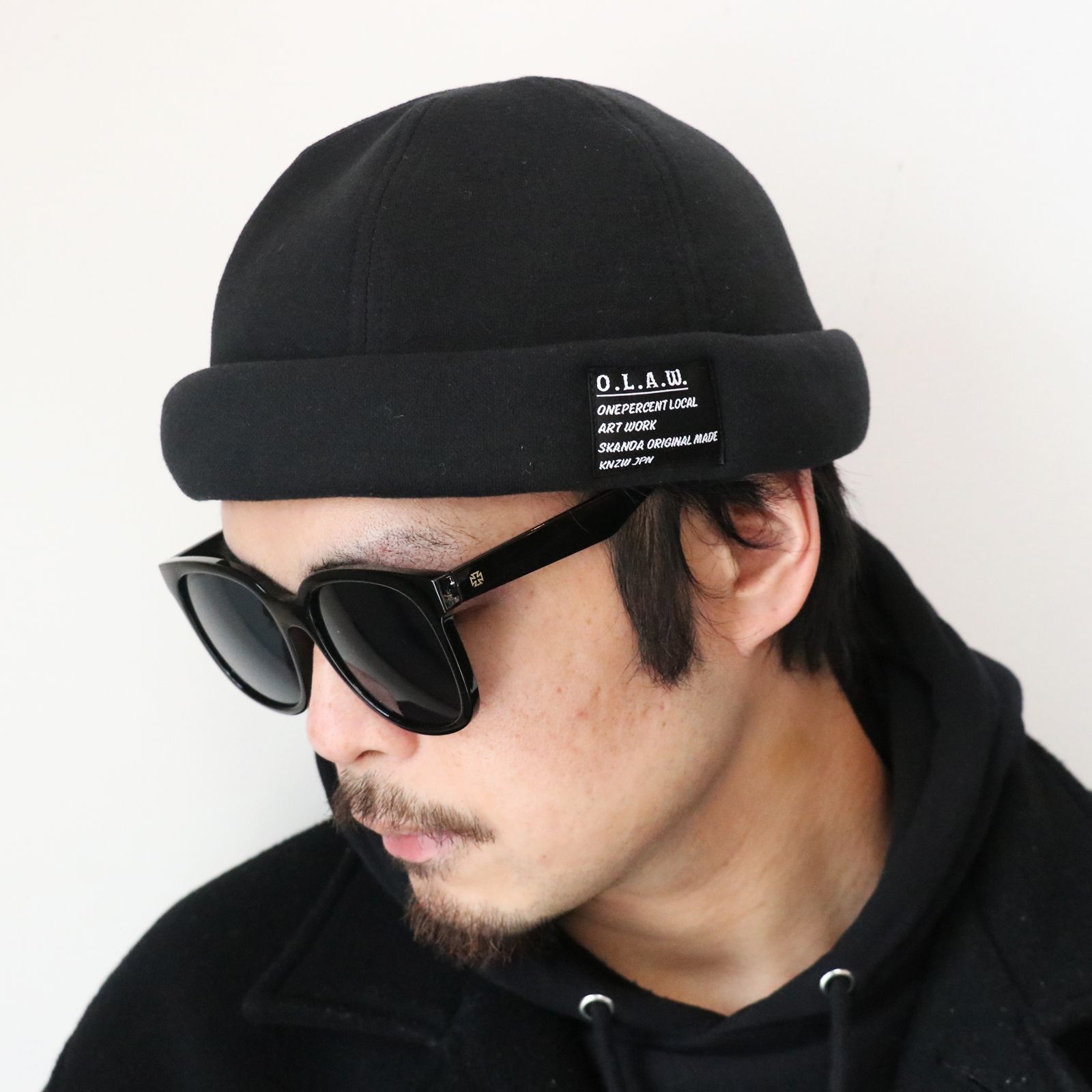 SWEAT FISHERMAN CAP (BLACK)