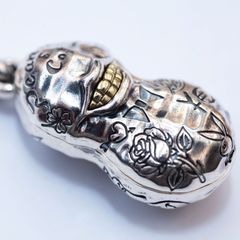 【即日発送可能】TATTOO PEANUTS (MEDIUM) (SLIDE) (SILVERxK10YELLOW GOLD)