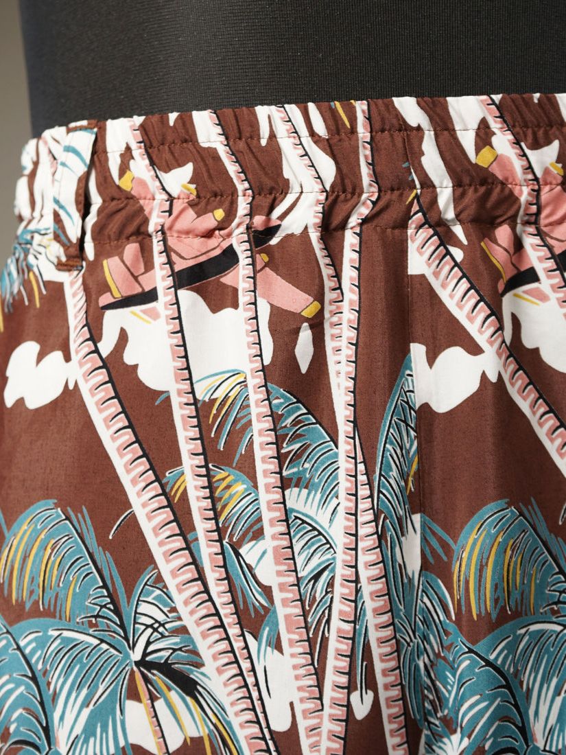 "PALM TREE" SHORTS (BROWN)
