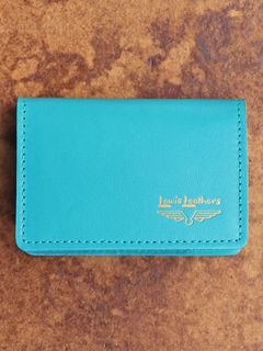 【即日発送可能】LEWIS LEATHERS CARD CASE (TURQUOISE)
