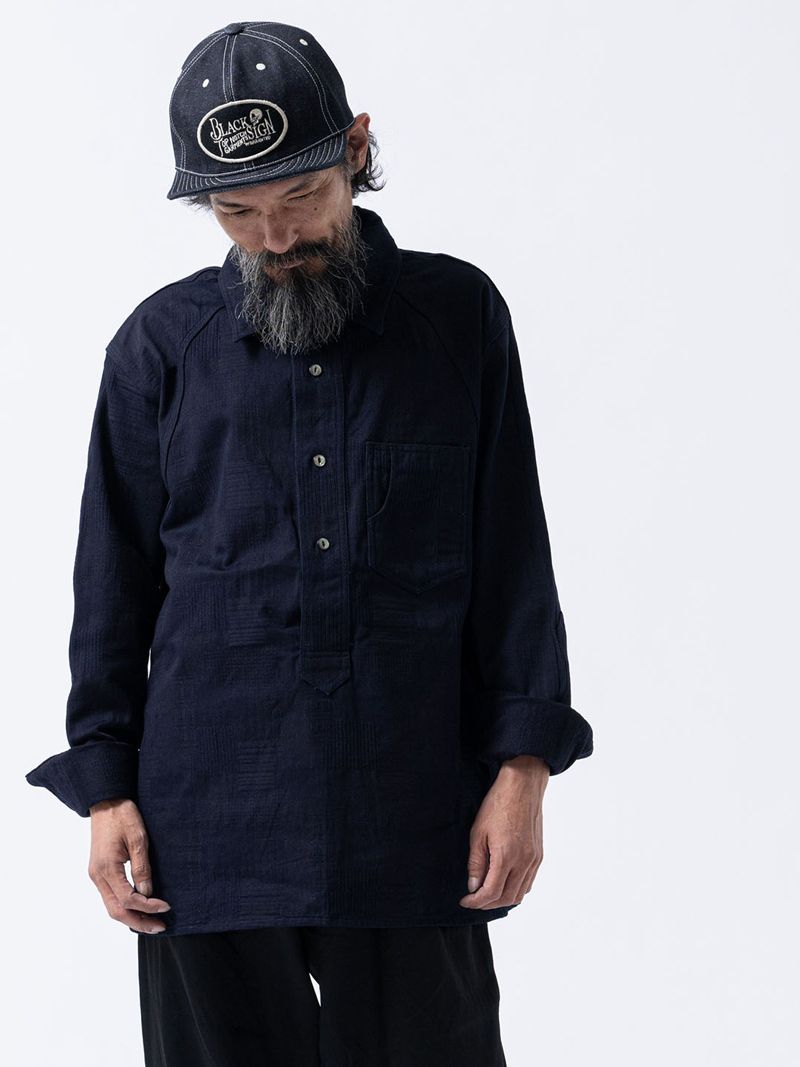 BLACK SIGN - INDIGO DENIM TRUCKER CAP (DARK INDIGO) | SKANDA