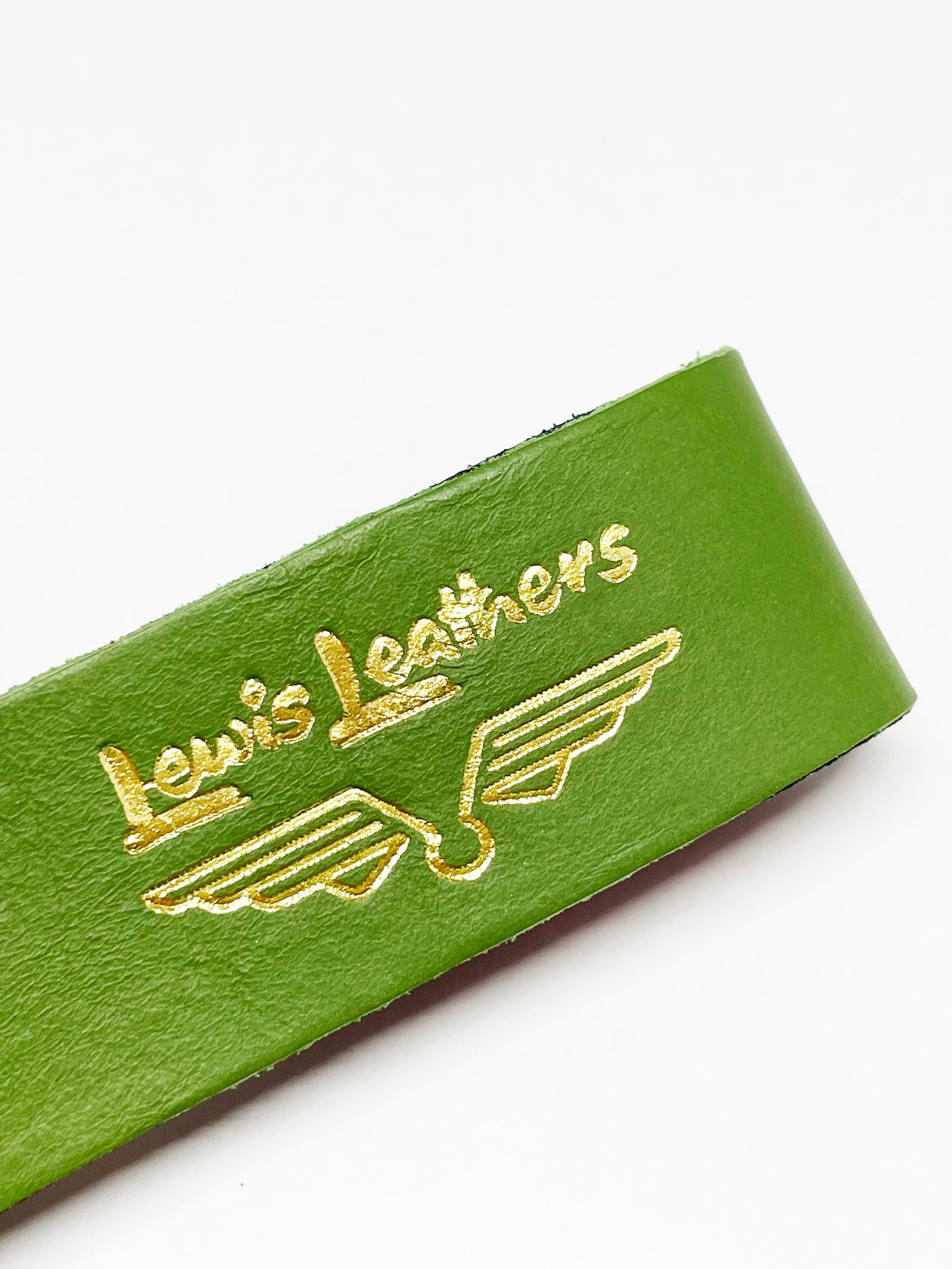 LEWIS LEATHERS BELT LOOP KEYRING Mk2 (APPLE GREEN)