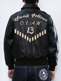 ハンドペイント A-2 レザージャケット / HAND PAINT A-2 LEATHER JACKET