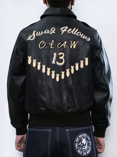 ハンドペイント A-2 レザージャケット / HAND PAINT A-2 LEATHER JACKET