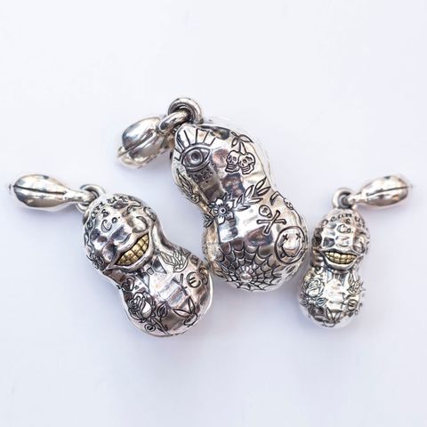 【即日発送可能】TATTOO PEANUTS (LARGE) (SLIDE) (SILVERxK10YELLOW GOLD)