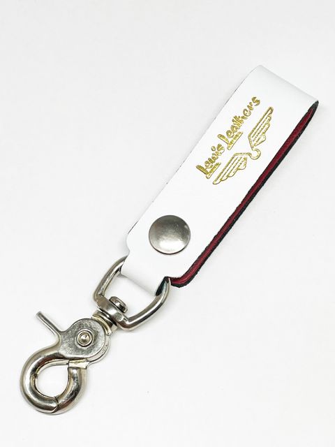 LEWIS LEATHERS BELT LOOP KEYRING Mk2 (WHITE)