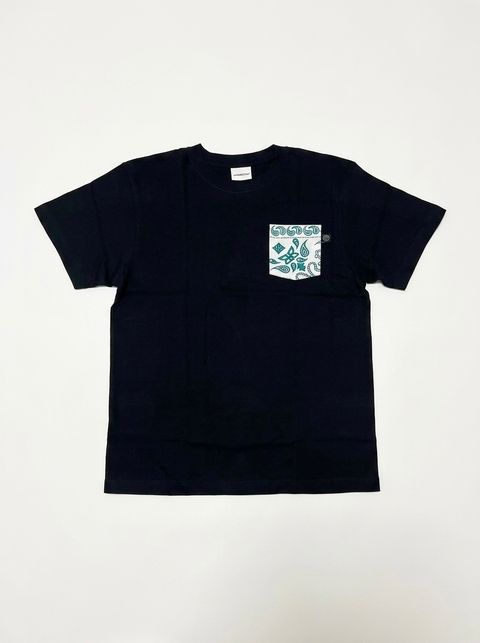 PAISLEY P/K TEE (BLK×WHT)