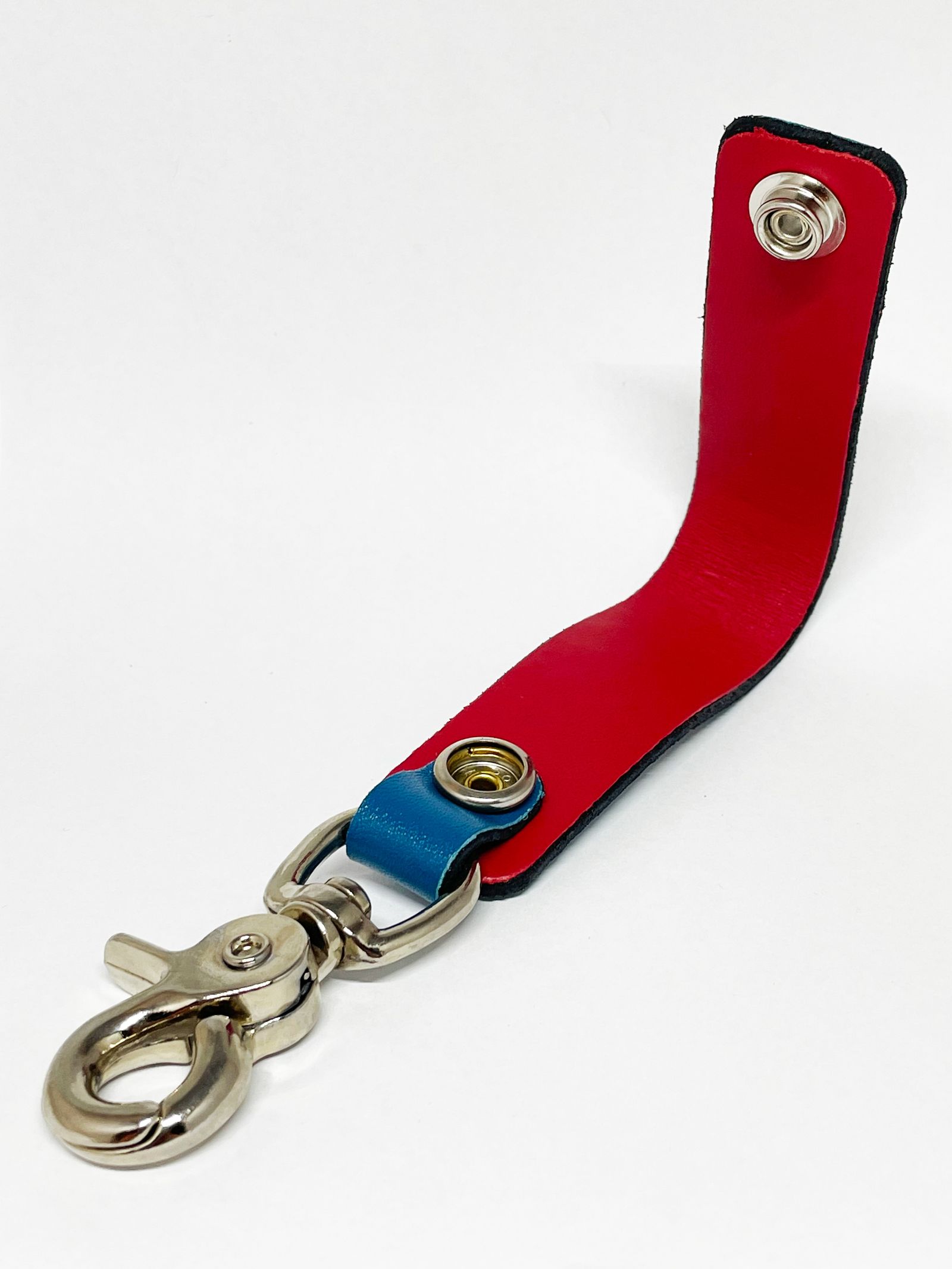 LEWIS LEATHERS BELT LOOP KEYRING Mk2 (VINTAGE TURQUOISE)