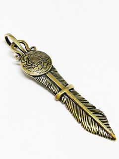 AGUILA MEXICANA FEATHER (LARGE) (BRASS)