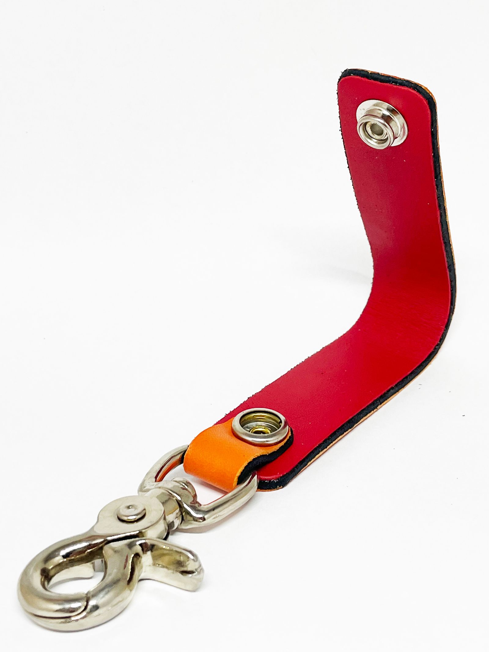 LEWIS LEATHERS BELT LOOP KEYRING Mk2 (ORANGE)
