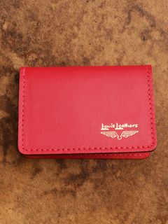LEWIS LEATHERS CARD CASE (RED)