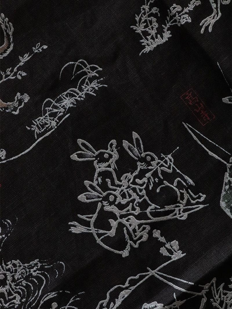 “PLAYING ANIMAL” HANDKERCHIEF (MIDNIGHT BLACK)
