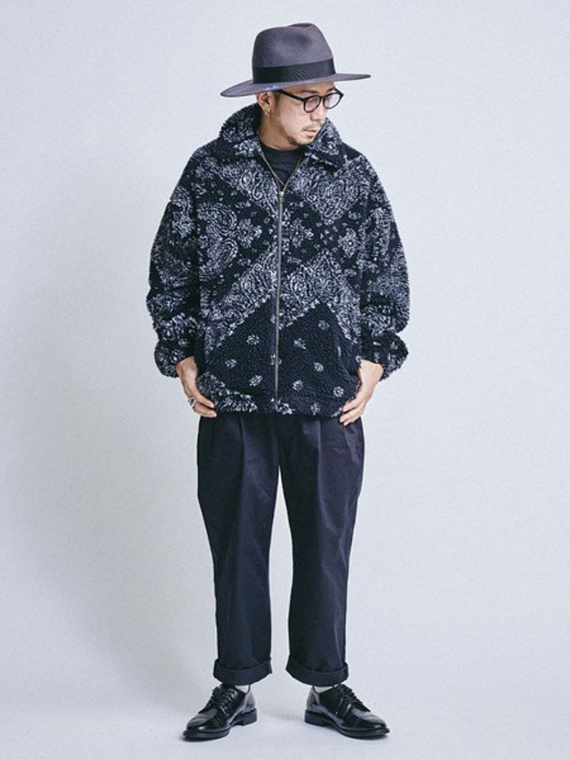 MSML(MUSIC SAVED MY LIFE) - ベンタイル ツータック ワイド チノパンツ (ブラック) / VENTILE TWO TUCK  WIDE CHINO PANTS (BLACK) | SKANDA