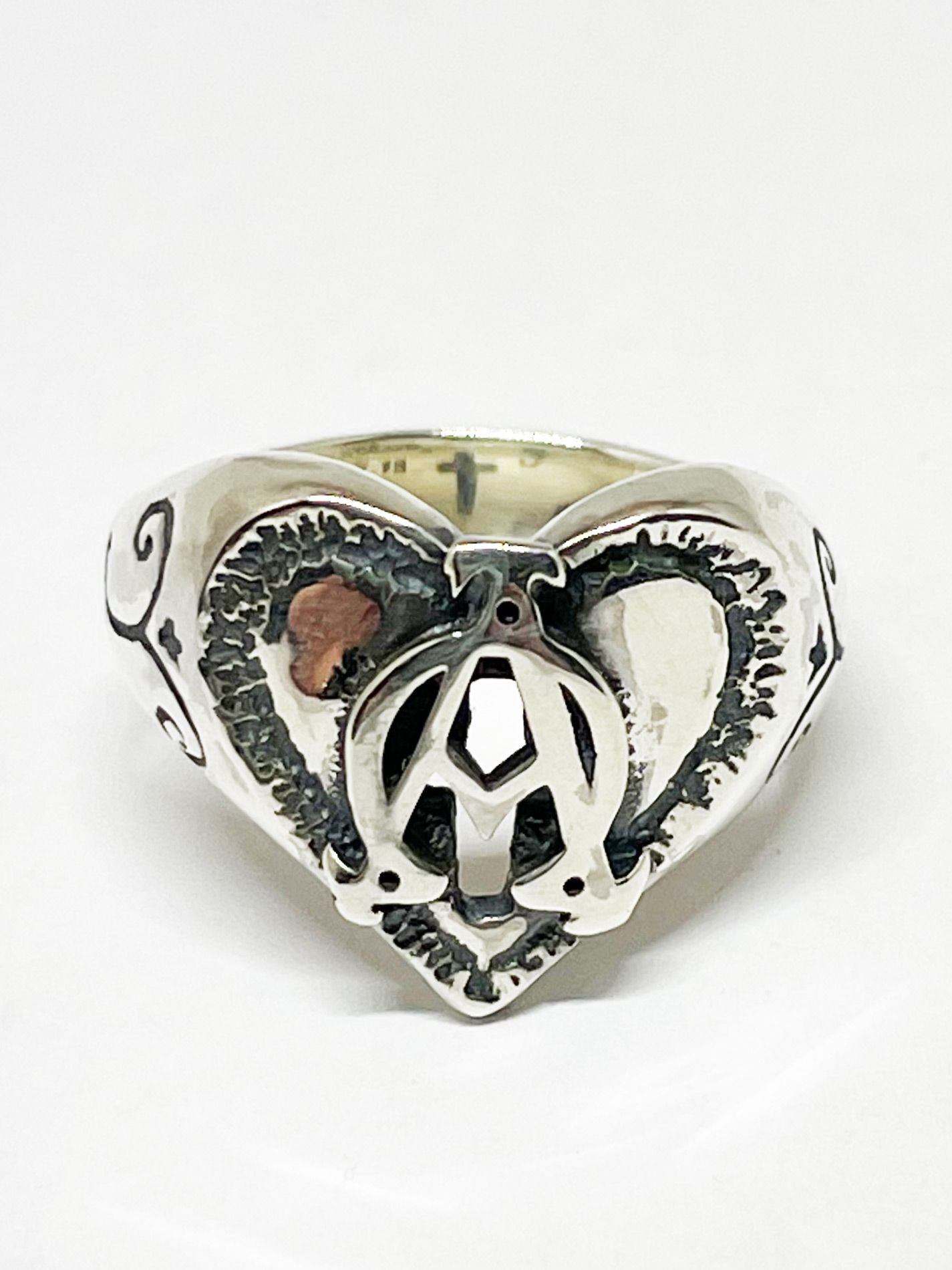 HEART & ΑΩ RING (SILVER925)